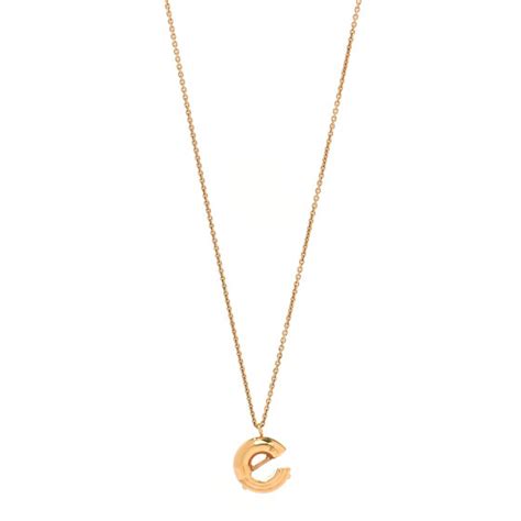 louis vuitton letter c necklace